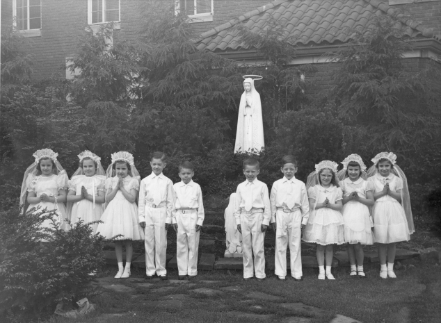 First communion historical photo, cropped